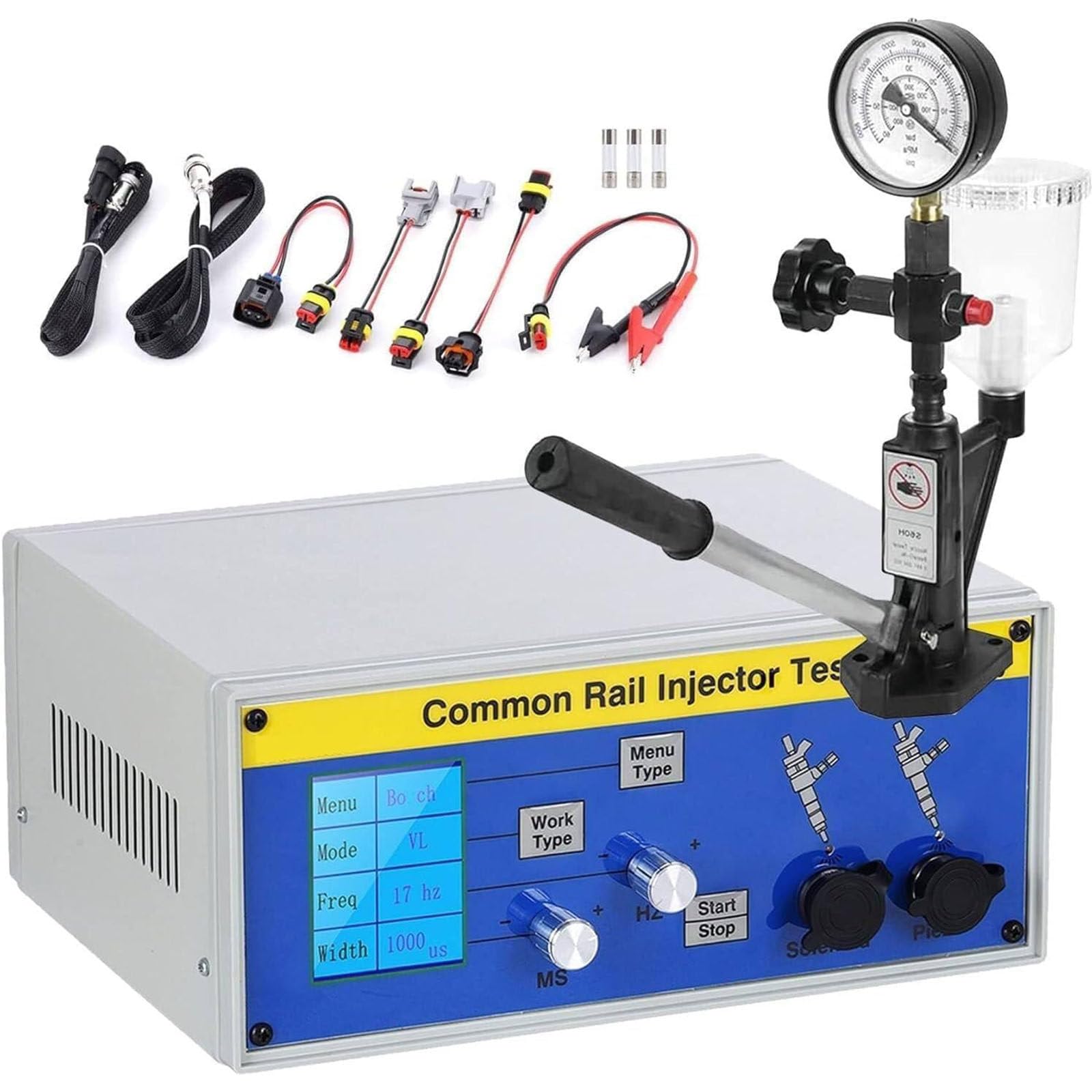 Probador Boquillas Diésel Profesional Multifunción Cit800 + Boquilla Inyector Combustible S60h,Kit Compresión del Probador Inyectores Diésel,para Inyectores Electromagnéticos
