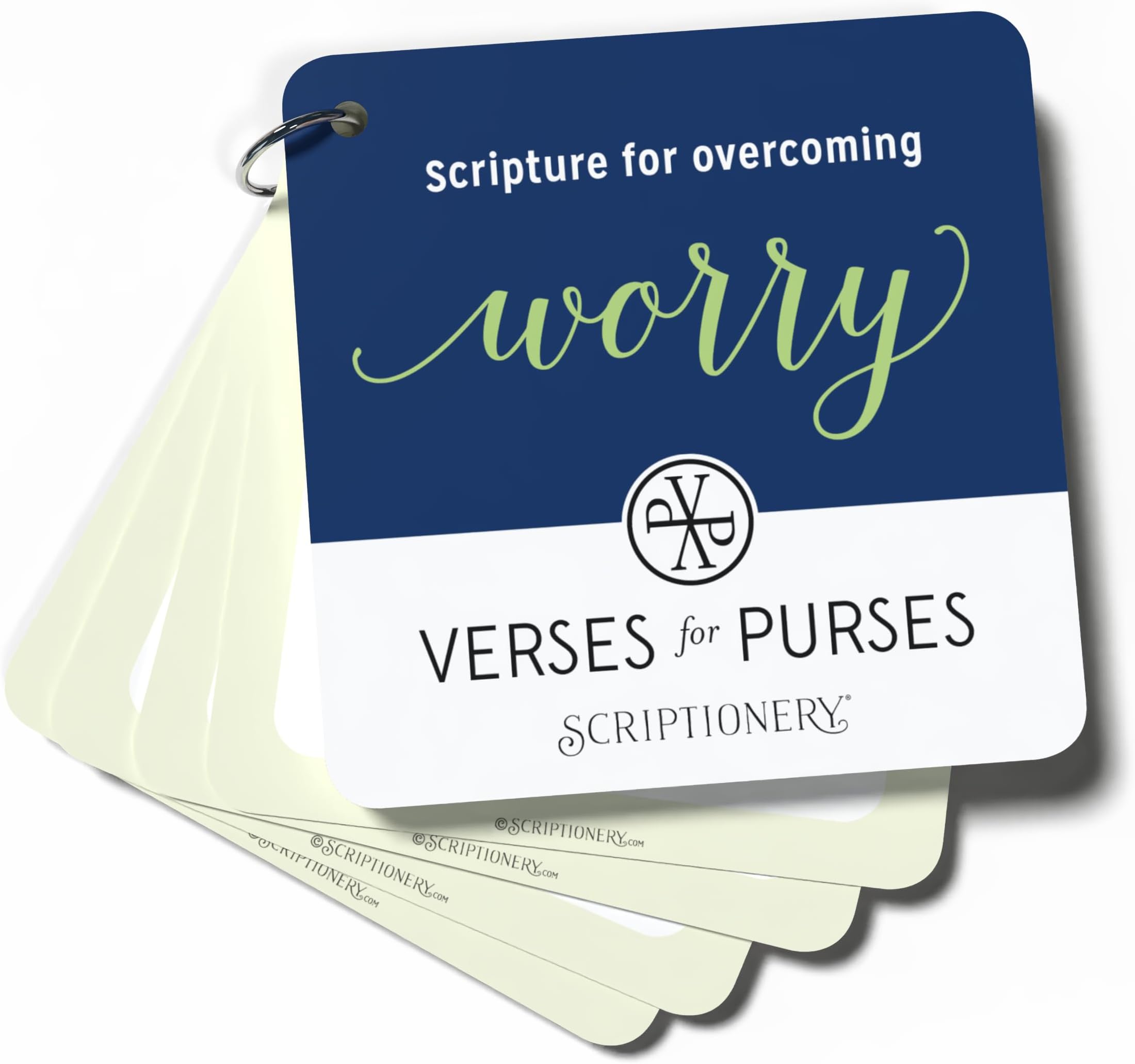 Bible Verse Cards for Overcoming Anxiety, Worry, and Fear โ Inspirational Scripture Memory Cards for Purses (Daily Devotional)