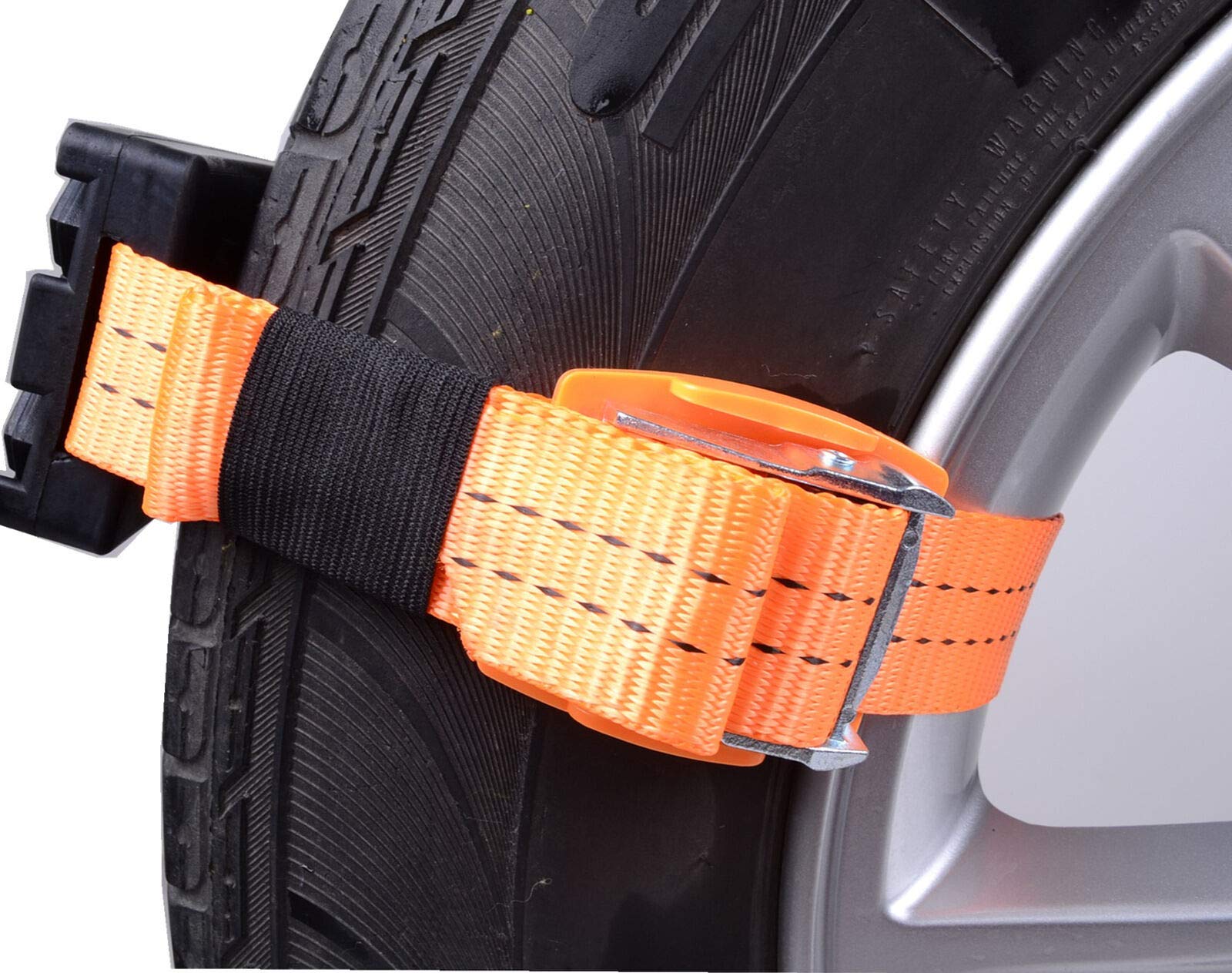 Set Di 2 Catene Antiscivolo In Gomma E Nylon Per Auto, Dispositivi Di Trazione Per Neve, Fango E Sabbia, Regolabili Per Ogni Pneumatico