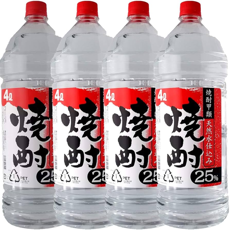 Amazon.co.jp: 釜屋 焼酎 25度 4000ml【甲類焼酎】 (4本) : 食品
