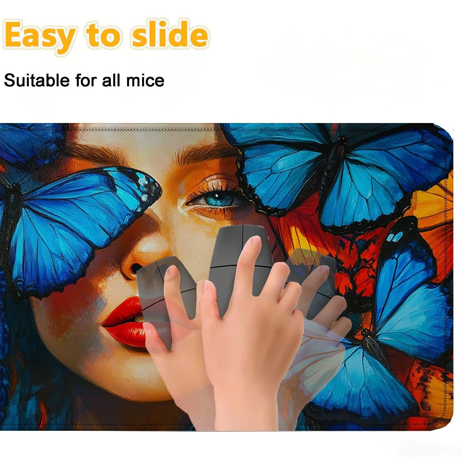 Tappetino Mouse 900x450mm | Superficie Ultra-Liscia, Farfalla 0-z340