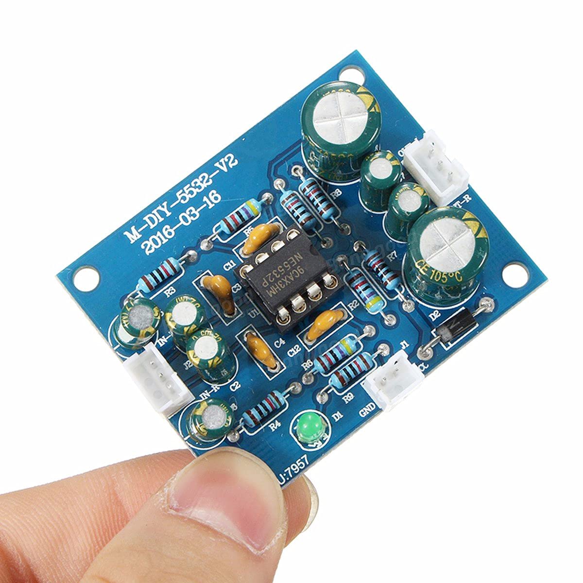 NE5532 Scheda preamplificatore Op DC12V-35V con cavo 28 awg per Bluetooth