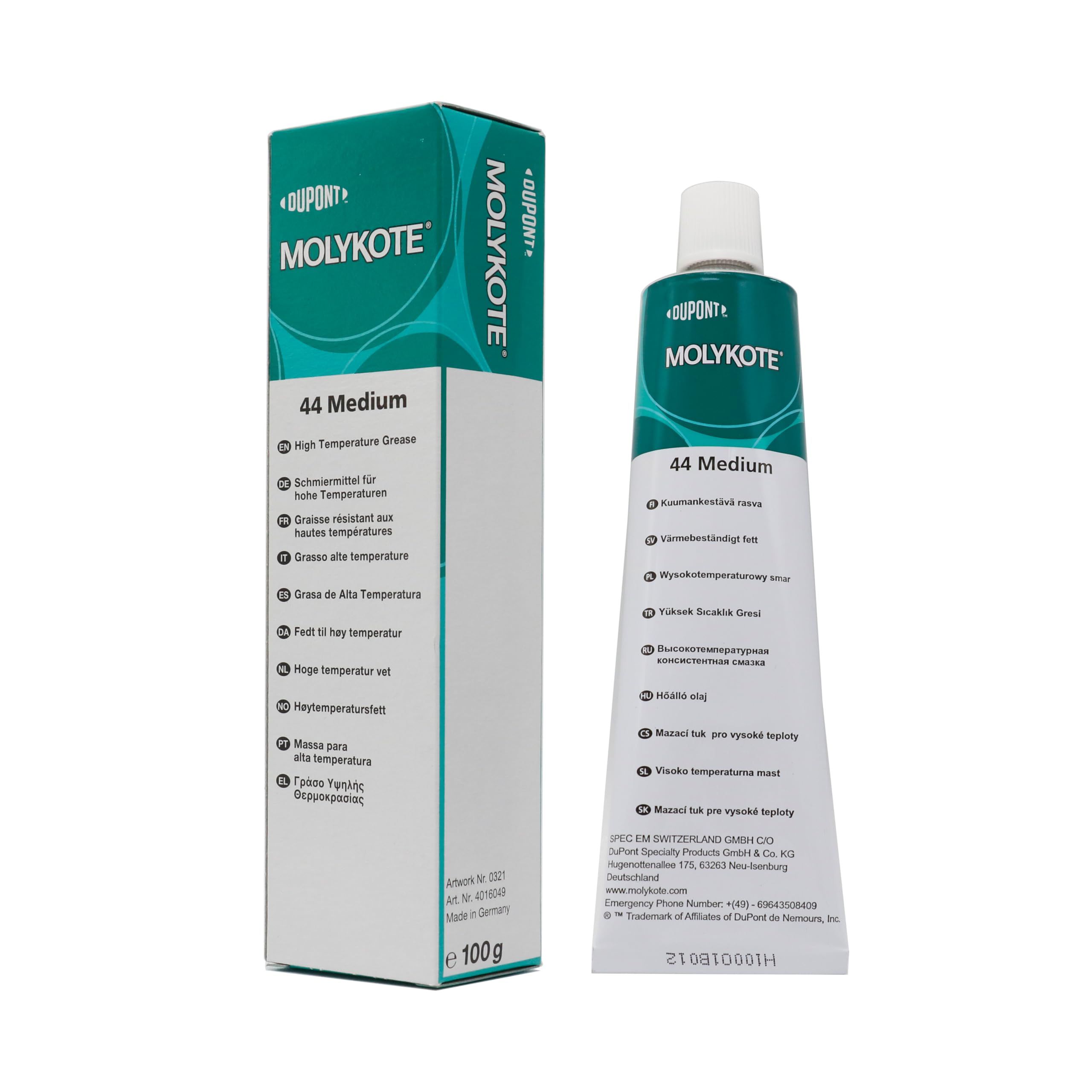 Molykote 44 Medium 100g Grease Lubricant 44M High Temperature Grease Bearing Lubrication Control Cables Plastic Heat Resistance Off White