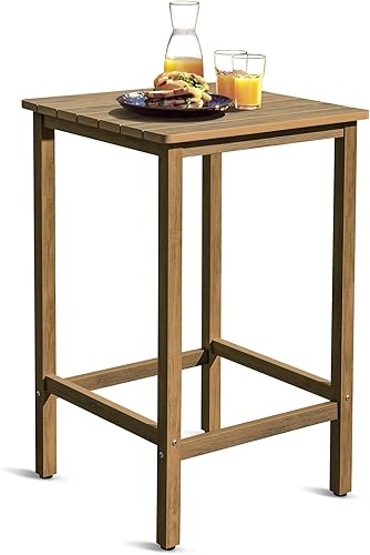 DWVO Mesa de bar para patio, mesa de bar resistente al agua para sillas Adirondack altas, mesa de bar Adirondack con altura de mostrador al aire