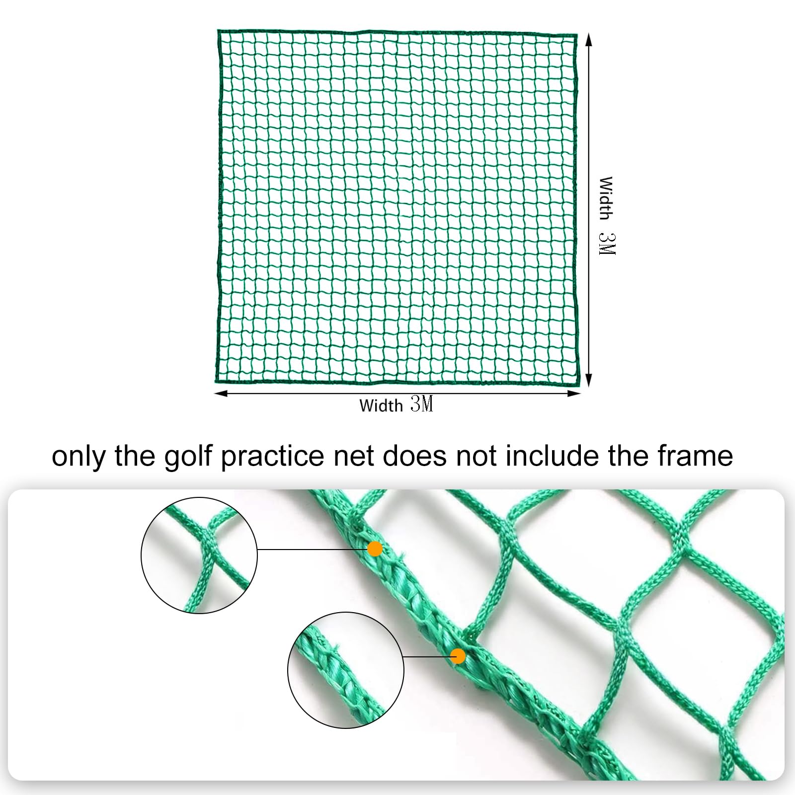 Red de Barrera de práctica de Golf, Red de Golpe de Pelota de Golf Portátil, Practica Tus Habilidades de Conducción y Golpeo para Uso en Interiores y Exteriores, Verde