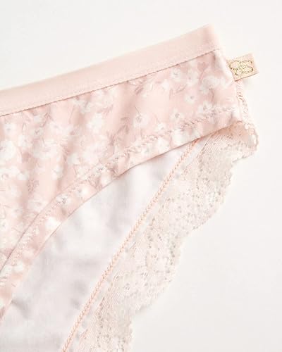 Miniatura 4 de Jessica Simpson Women's Bikini Underwear - 5 Pack Sexy Lace Trim Seamless Panties Briefs for Women