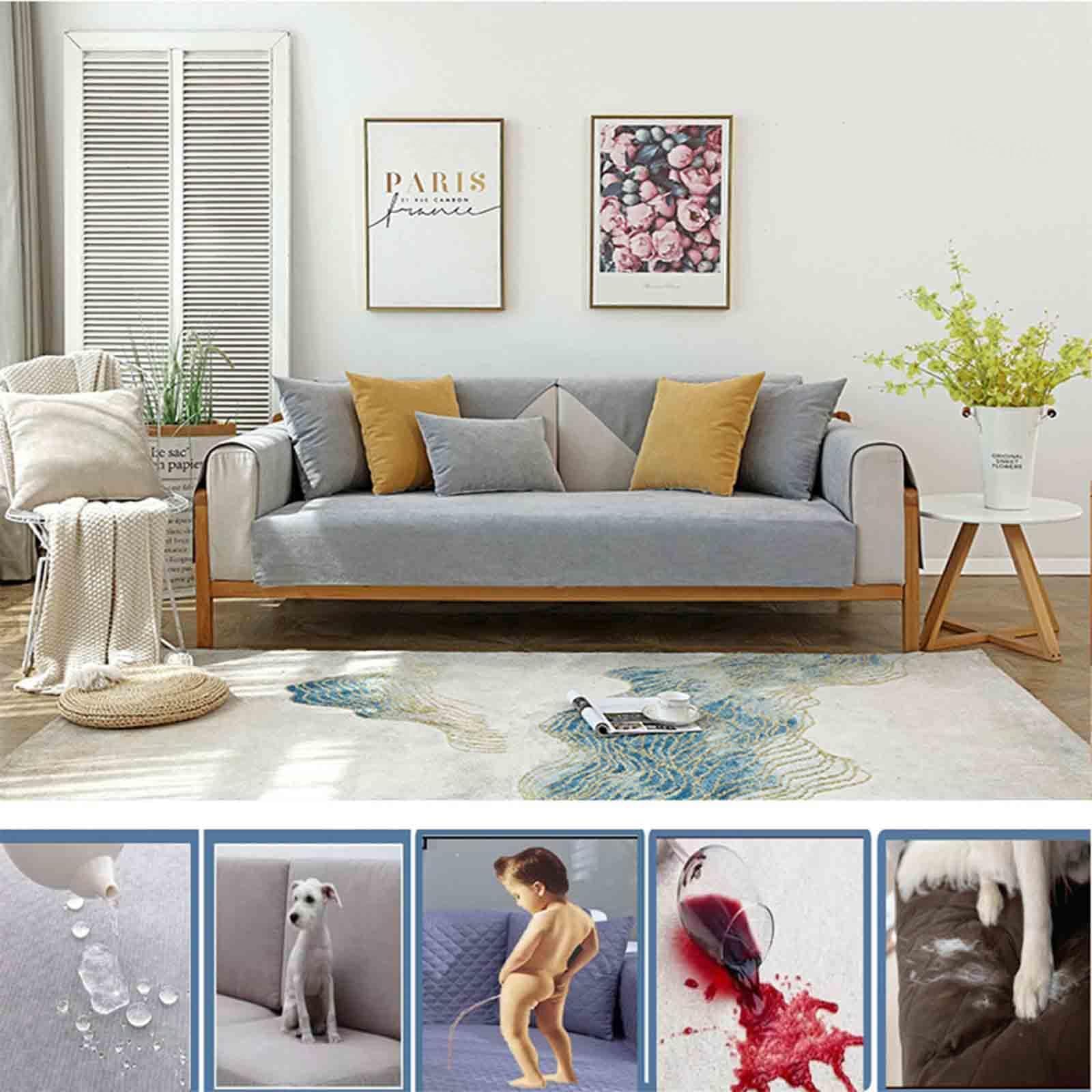 YSZBD sofabezug ecksofa wasserdicht l-Form 1/2/3/4sitzer，sofaschoner，sofaschutzdecken rutschfest Hund Katze kratzsicher,70x90cm