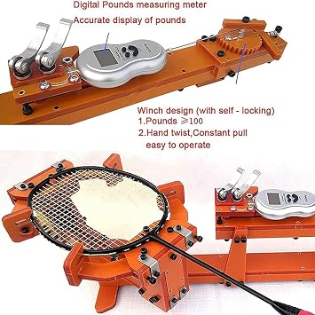 Badminton Racket Stringing Machine, Badminton Racket String Machine,6 Point Fixed 60lb Winch Type Badminton String Machine
