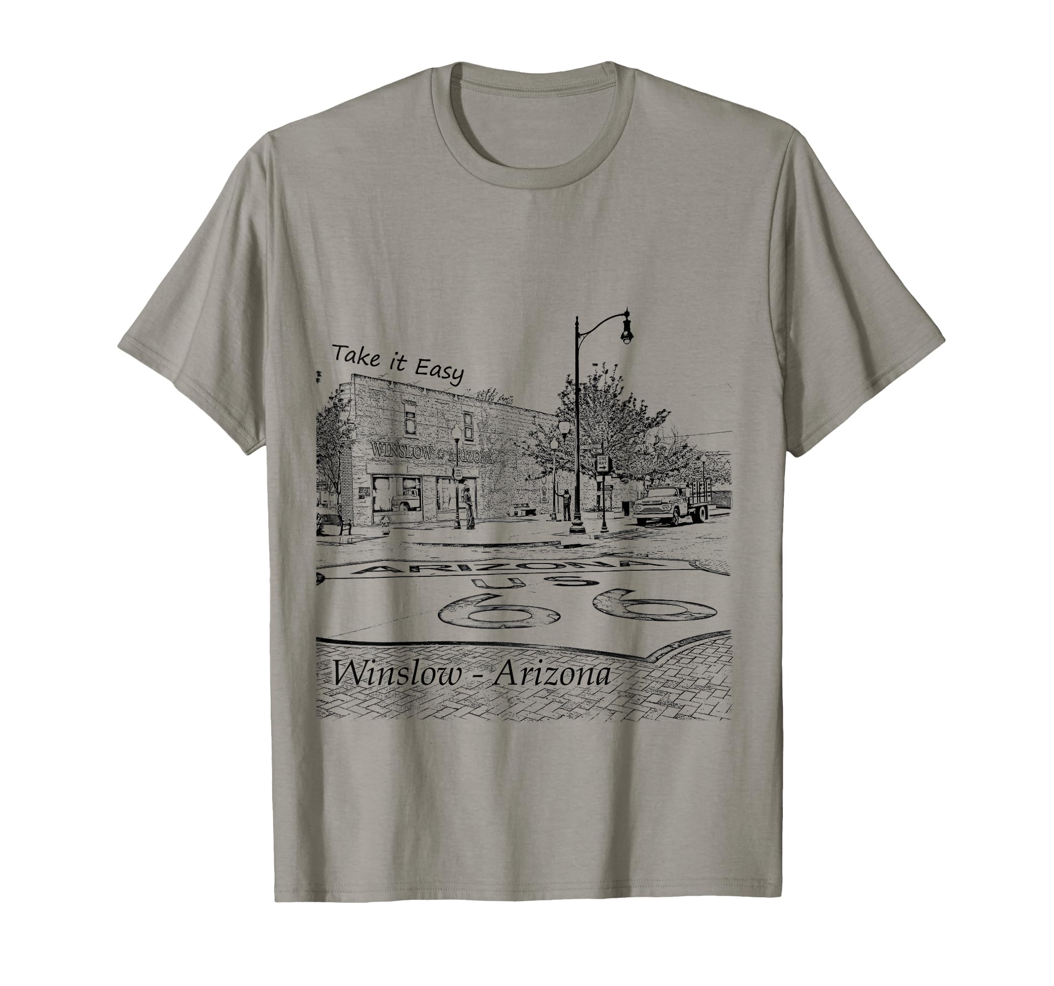 Winslow Arizona AZ US 66 take it Easy est. 1926 Mother Road T-Shirt