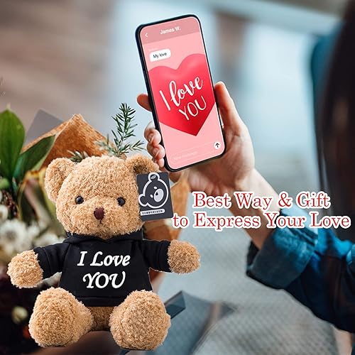 Miniatura 7 de Oso de peluche personalizado, oso de peluche con texto personalizado + imagen como regalo personalizado para novia/novio en el día de San Valentín,