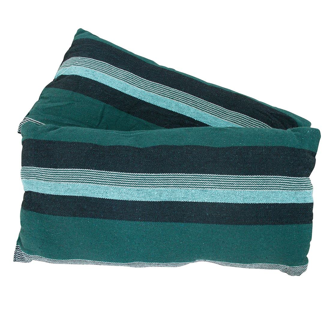 yourGEAR Kauai Hamac XXL 240 x 160 cm avec coussin | Charge maximale 300 kg | Émeraude ou Aqua | Coton | Hamac à barres idéal pour 2 personnes | Certifié TÜV | Kit de fixation inclus