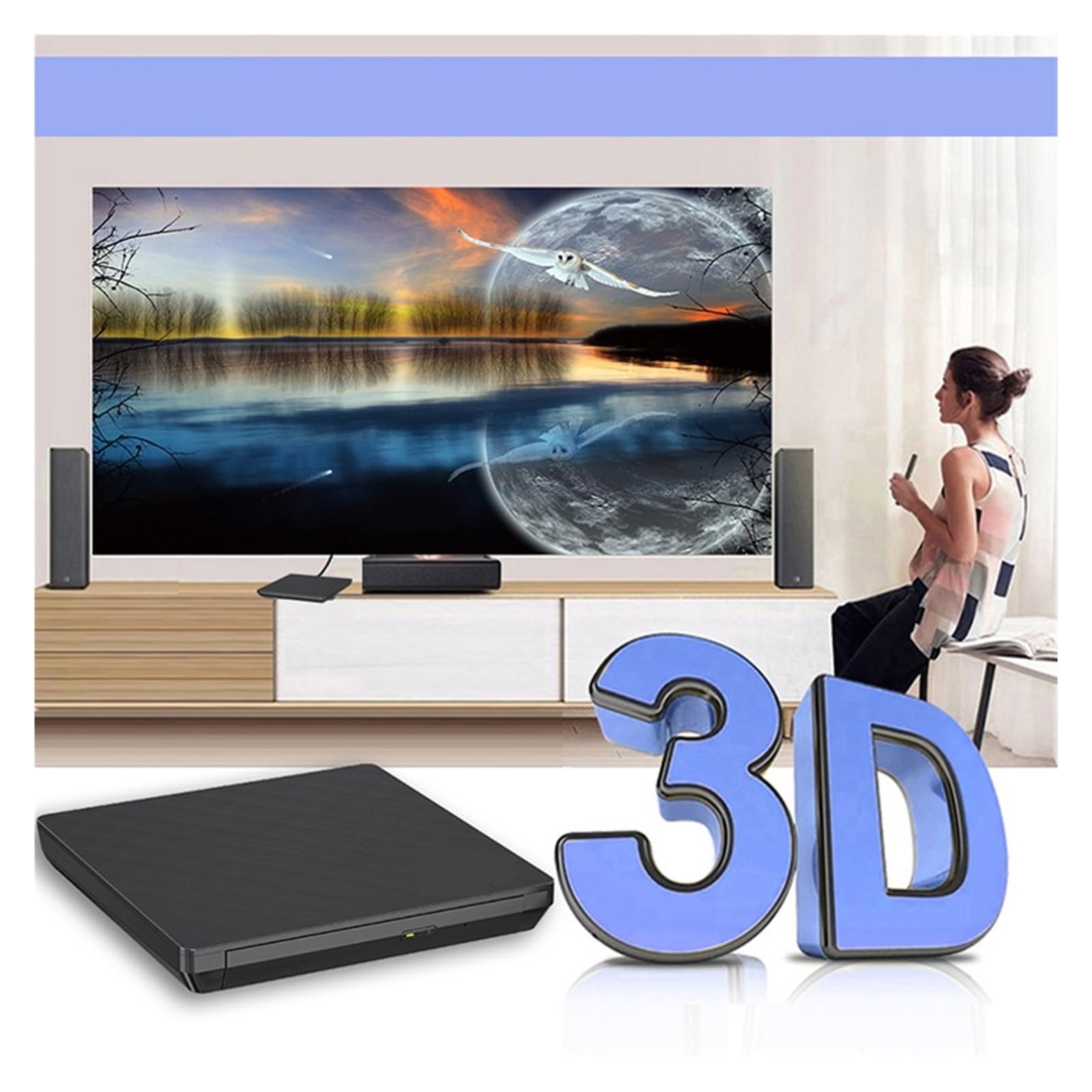 Zewnętrzna Nagrywarka Blu-ray USB 3.0 Napęd Blu-ray Obsługuje Laptopy Stacjonarne łAtwy W UżYciu