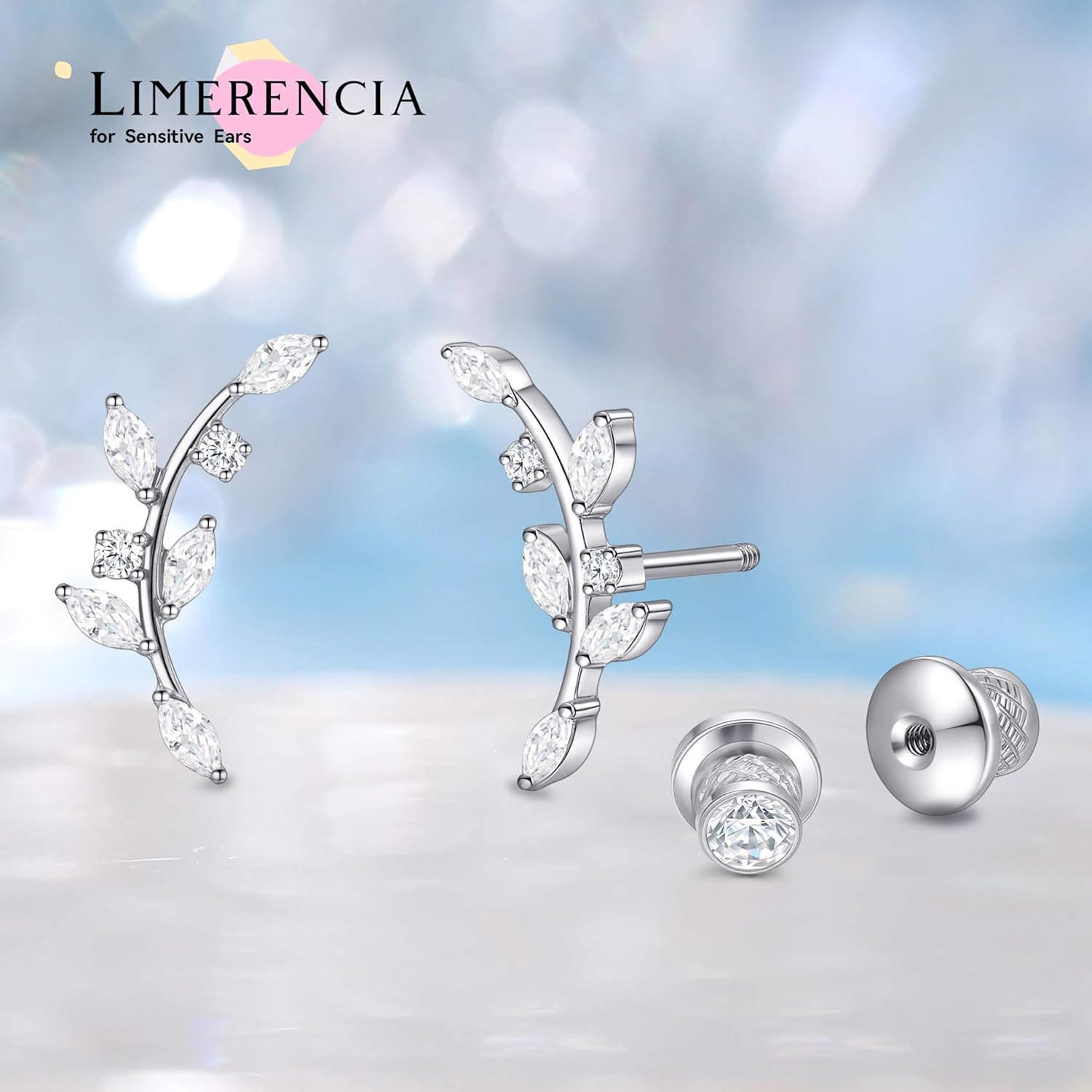 Limerencia Hypoallergenic G23 Implant Grade Titanium Screw Back Earrings Tragus 20G Helix F136 Piercing Post for Sensitive Ears Cartilage - Image 5