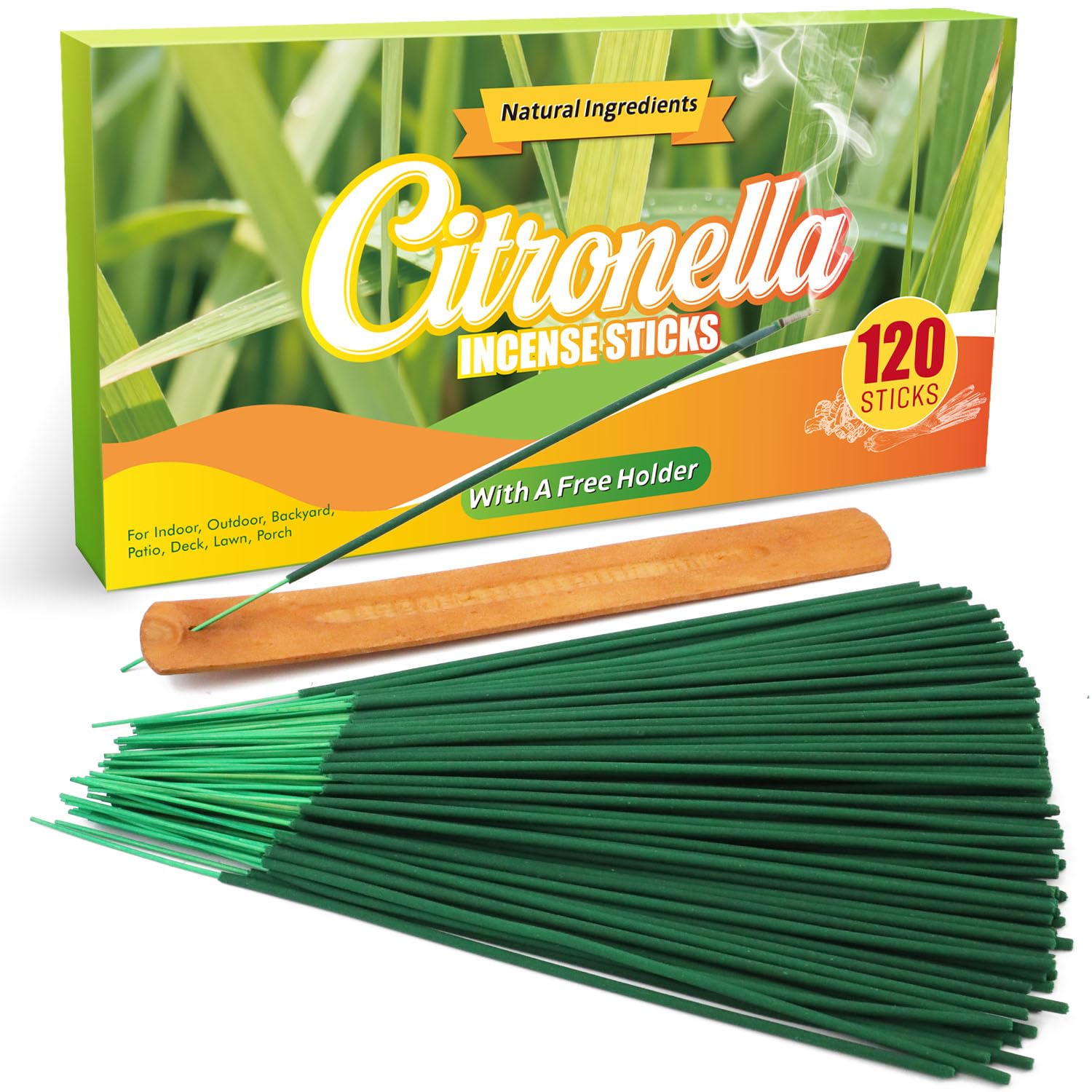 Citronela incienso 120 palos para exteriores jardines