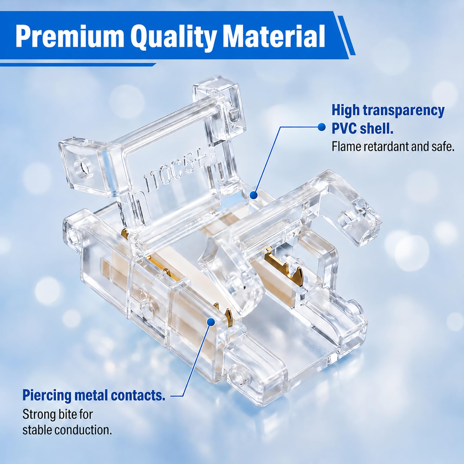 12 Stück COB LED Streifen Verbinder 2 Pin 8 mm, Set mit 8 L-Form Eckverbindern und 4 I-Form Mittelverbindern, Transparente Lötfreie Lichtband Connectoren für 5-24 V Innenbeleuchtung, Nicht IP65