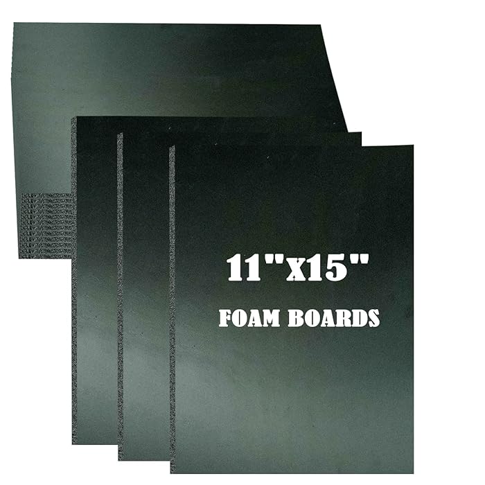 Buy 20Pack Foam Core Board, 11”x15” Black Foam Board, 3/16” / 5MM Thick