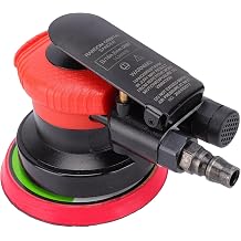 Fabater Air Sander, 4 Inch Pneumatic Orbital Sander, Palm with Soft Grip Handle and Touch Fastener Backing Plate for Sheet Metal Grinding Car Waxing Stone Polishing