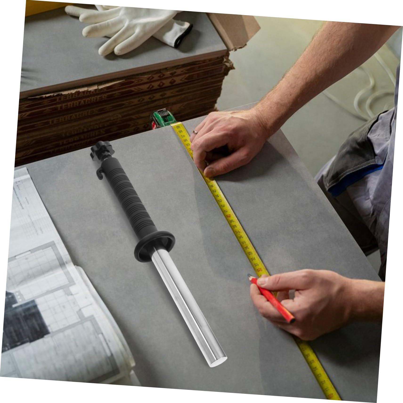 ABOOFAN Outil de Ramassage Magnétique Télescopique Noir pour Objets Métalliques et Vis, Matériau Magnétique et Plastique, pour Inspection et Travaux Mécaniques