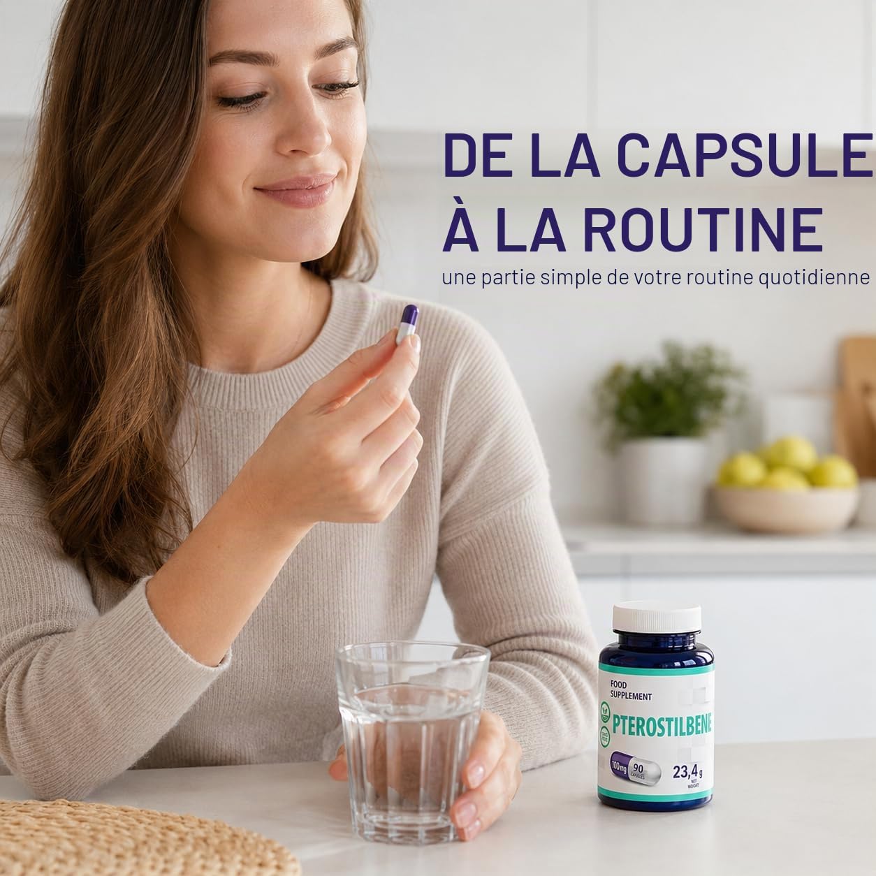 Hepatica trans-Ptérostilbène 100 mg | à Ingrédient Unique | 90 Gélules Véganes | Réserve 3 Mois | GMP & laboratoire indépendant