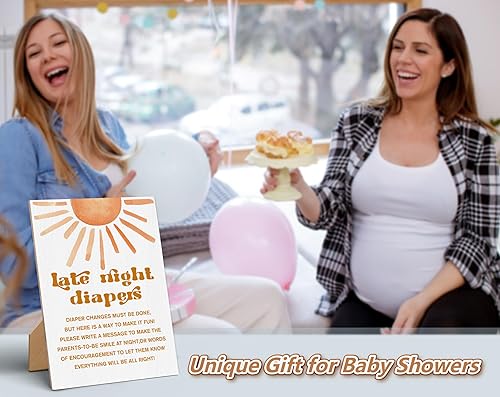 Miniatura 5 de Letrero decorativo de madera con texto en inglés Here Comes The Sun, 8 x 11 pulgadas, decoración de mesa neutra de género para decoración de baby