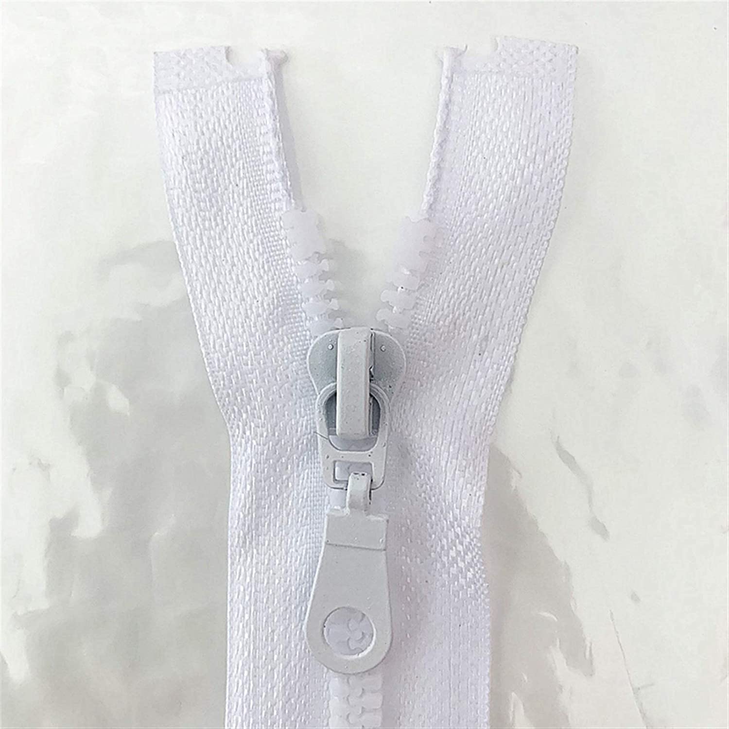 cremalleras cremalleras para coser Cremallera, cremalleras 1/2/5PCS Cremalleras de chaqueta separadoras blancas Cremallera de costura, Cremalleras de plástico resistentes Proceso a granel de extremo a