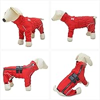 Vista 3 de Lovelonglong - Chaqueta impermeable para perros, ligera, impermeable, reflectante, resistente al viento, a prueba de nieve, para perros pequeños