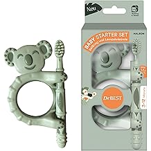 Dr.BEST Baby Starter Set Anneau de dentition et brosse &agrave; dents d'apprentissage pour b&eacute;b&eacute;s &acirc;g&eacute;s de 3 &agrave; 12 mois D&eacute;velopp&eacute; avec des experts en dents d'enfants 1 pi&egrave;ce