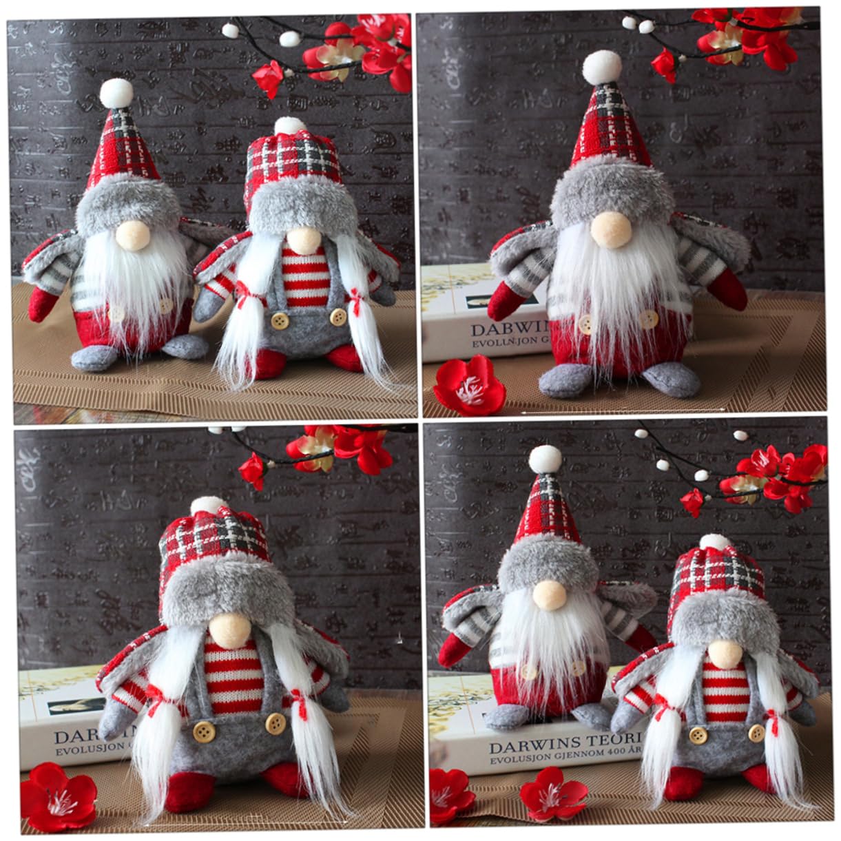 Alipis 2 Sätze 2 Sets Alter Mann Im Ornament Weihnachtsfiguren Puppe Weihnachtswichtel Wohndekor Halloween Ornamente Niedliche Dekorationen Figur Weihnachtswichtel 2 Stück * 2
