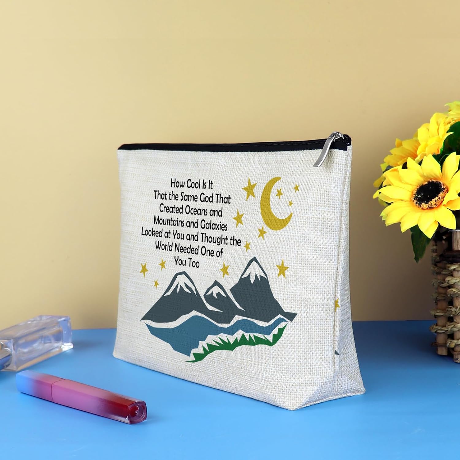 Inspiring Gifts Inspirational Gift for Teen Girl Makeup Bag Motivational Gifts for Best Friends Sister Daughter Niece Cosmetic Bag Birthday Christmas Graduation Gift Zipper Travel Toiletry Pouch - Image 6