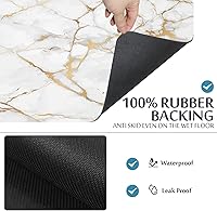 Vista 4 de EMMTEEY Tapete de secado de platos para encimera de cocina, tapete de mármol para cafetera, tapete de bar con parte trasera de goma absorbente