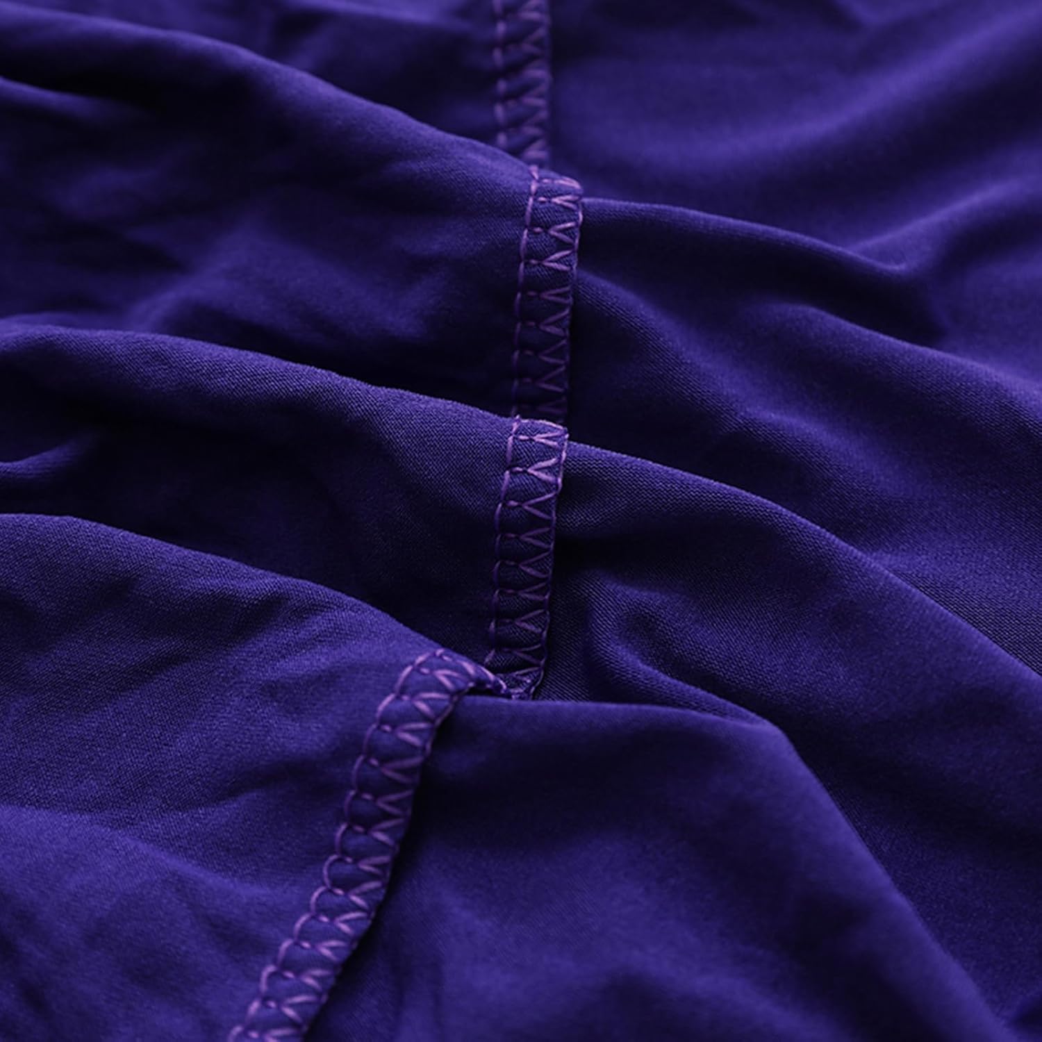 2Pack Dark Purple Spandex Round Cocktail Table Cover 32x43 Inch - 4-Way Stretch Elastic Fitted Tablecloth for 32 Inch High Top Table, Modern Event, Wedding, Party