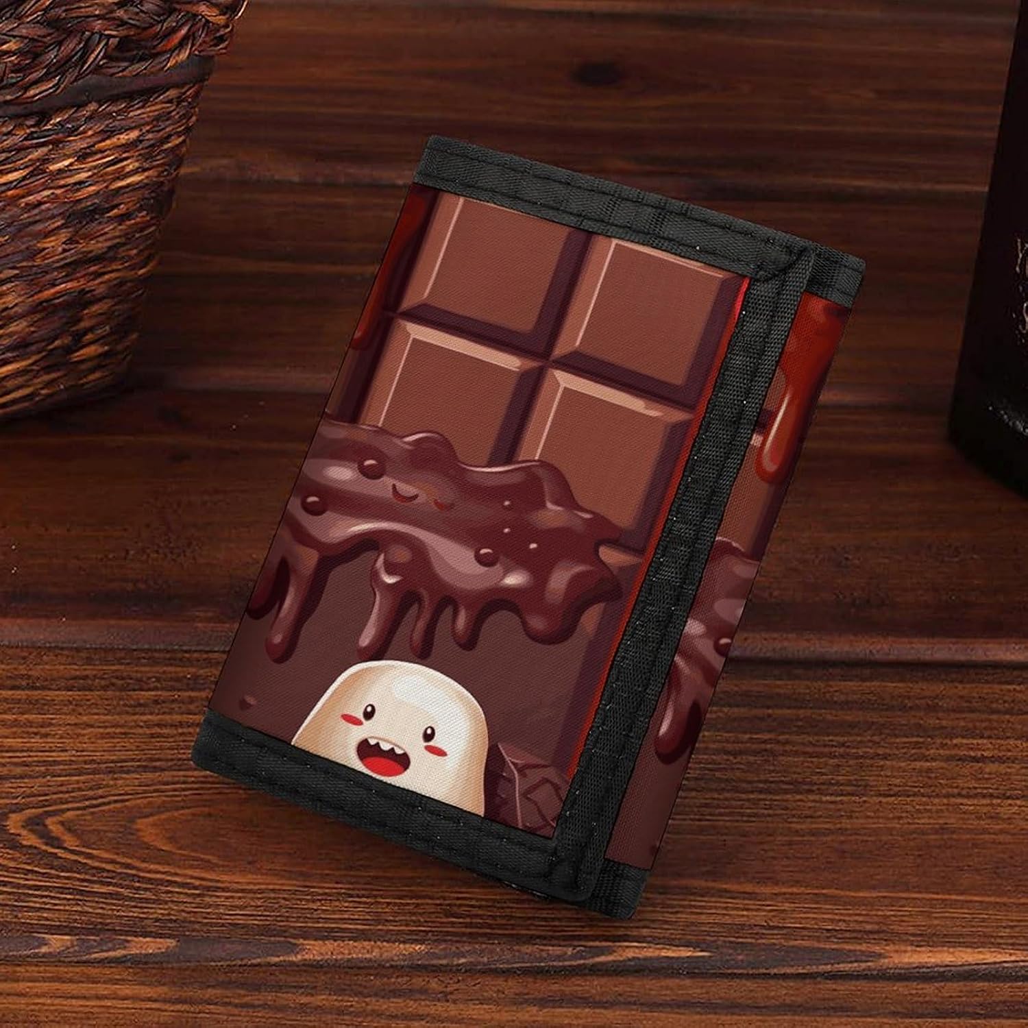 Cartoon Chocolate Trifold Wallet Coin Purse