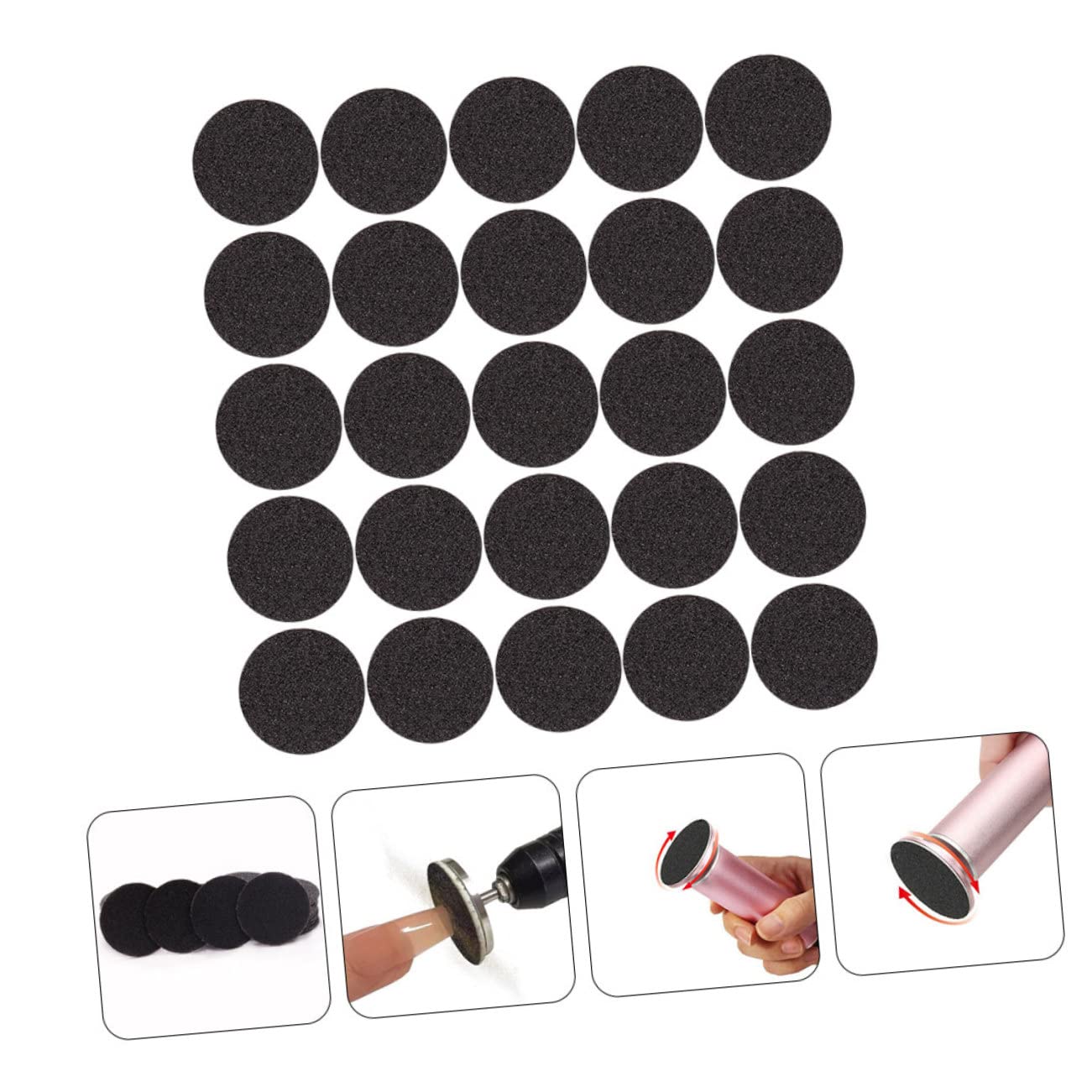 4 Piezas 1 Alicates Eléctricos Para Pulir Uñas Almohadillas Para Quitar Arena Tapas De Lijado Para Pedicura Exfoliante Y Pulido.