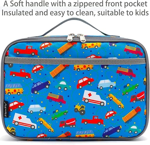 Vista 158 de Caja de almuerzo para niños con aislamiento, bolsa suave mini enfriador de vuelta a la escuela térmica de comida para niñas, niños, océano azul azul