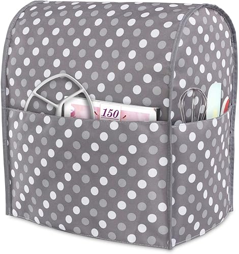 Miniatura 2 de Luxja Cubierta antipolvo compatible con batidora de pie de 4.5 cuartos y 5 cuartos de galón, cubierta de tela con bolsillos para batidora de pie y