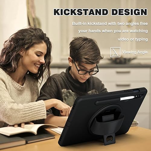 Vista 18 de ORIbox Defender - Funda para Samsung Galaxy Tab S8/Tab S7 de 11 pulgadas, protección contra caídas de cuerpo completo, parachoques 3 en 1 a prueba