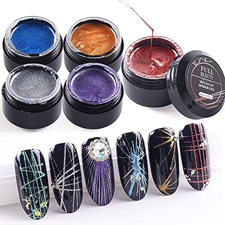Amazon ジェルネイルポリッシュスパイダージェルラッカーネイルアートセット線画ネイル デコレーション引っ張るシルクワニスラッカーメタル6色選択用クリエイティブ3dワイヤー線画絵画ネイルアートuvジェル 組 Vonrui ネイルデザイン 通販