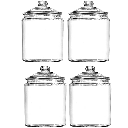 Anchor Hocking Glass Jars with Heritage Hill Lids (1-Gallon Vintage Style)