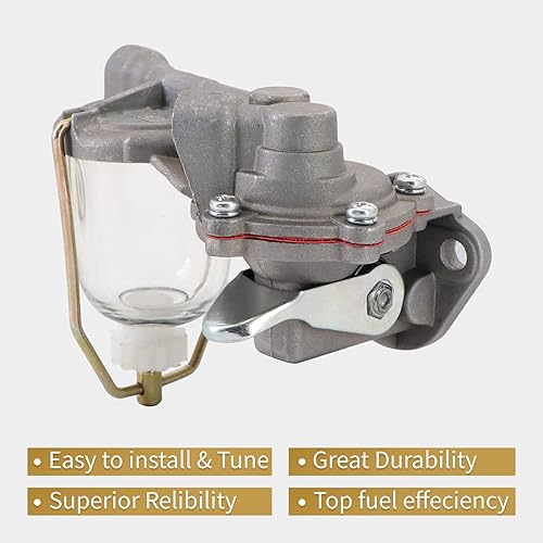 Miniatura 7 de Bomba de elevación de combustible 3637288M91 para tractor Massey Ferguson 35, 50, 50 (Perkins Diesel), 135, 135 (AD3-152), 150, 150 (AD3-152), 205,
