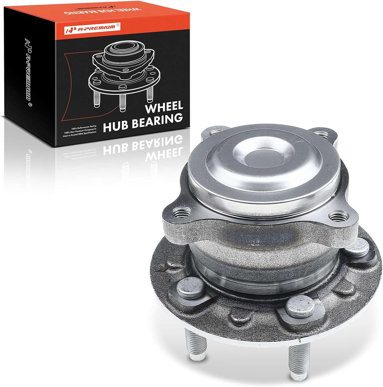 A-Premium Rear Wheel Bearing and Hub Assembly with 5-Lug Compatible with Chevrolet Cruze 2016-2019, Volt 2016-2019