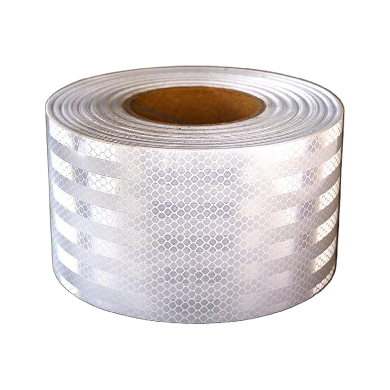 eallen 10 Cm X 45 Metros Cinta Reflectora Autoadhesiva De Alta Visibilidad, Cinta Marca De Seguridad para Instalaciones De Transporte por Carretera, Vehículos, Naves, Calles,Blanco
