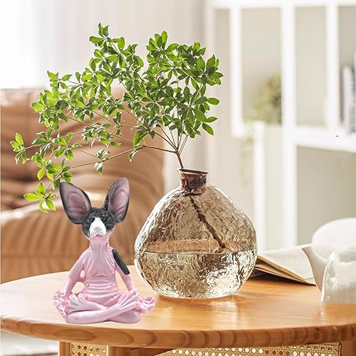 Miniatura 7 de Sphynx - Estatua de medito de gato coleccionable, estatua de gato de meditación de postura relajada, para oficina y decoración del hogar, adornos de