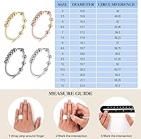 Vista 4 de Anillo de ansiedad para mujer, plata de ley S925, anillo giratorio para ansiedad, anillo de ansiedad con cuentas, anillo giratorio para aliviar