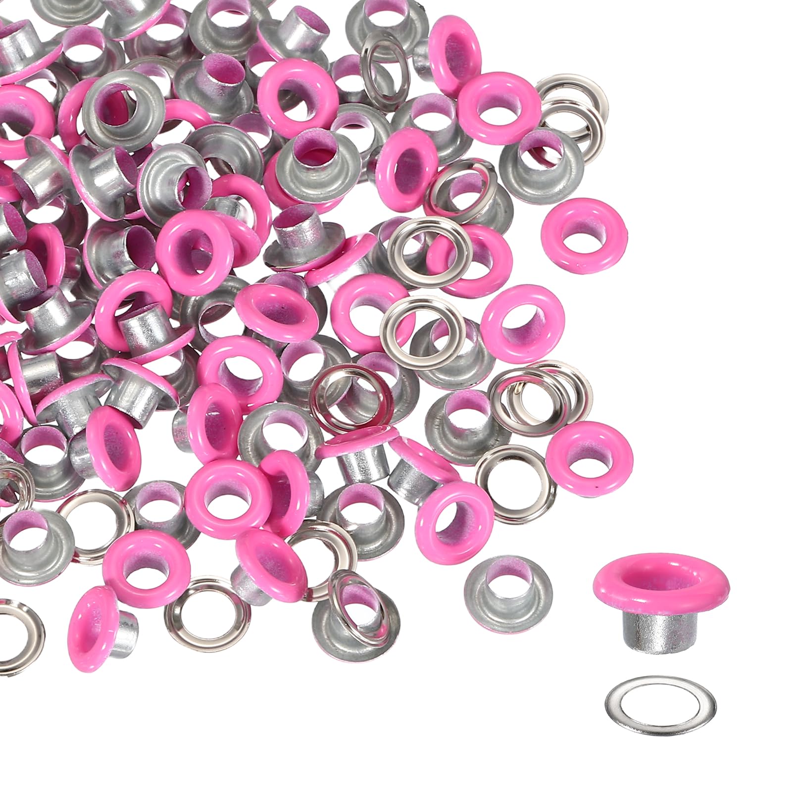 YELARXI Grommets Kit, Metal Eyelets with Washers 5mm 3/16" & 250 Set & Burgundy Purple
