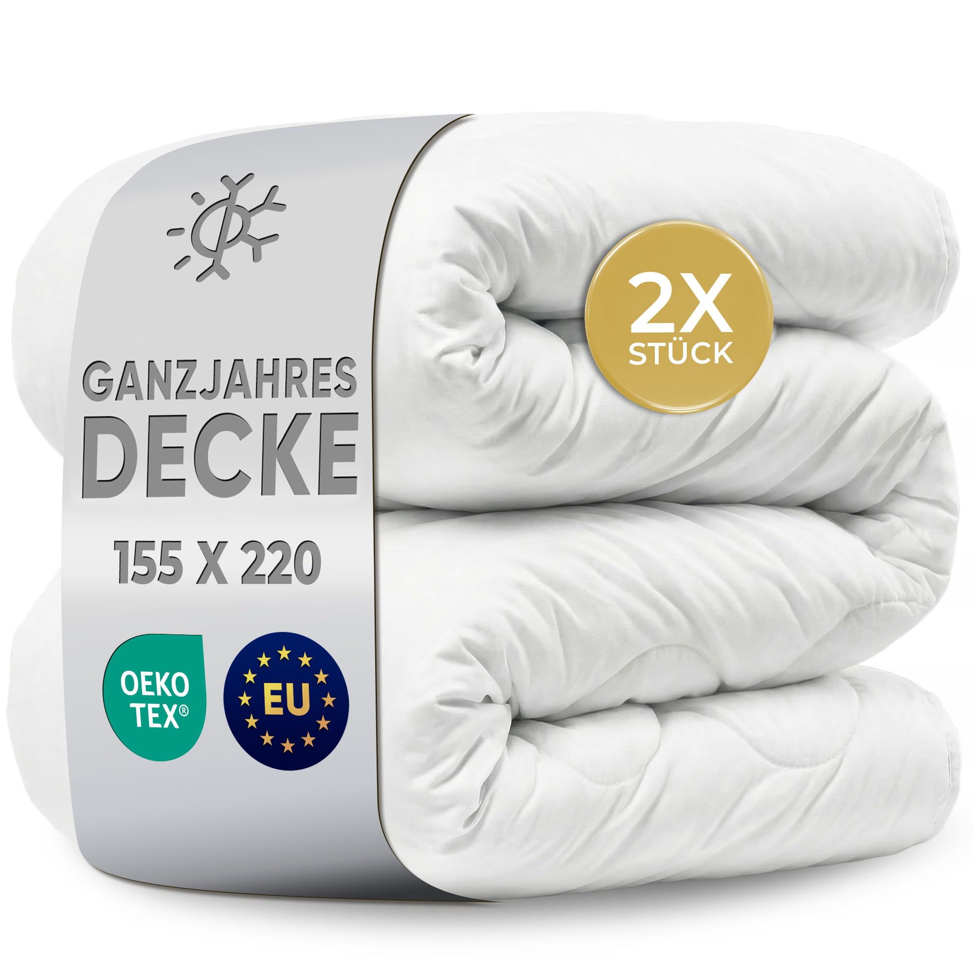 LILENO HOME Premium Bettdecke | 95°C waschbar, Sanitized & Oeko-Tex Bettdecken | Allergikerfreundlich, Geräuscharm & Wolkenweich | Mikrofaser Blanket Made in EU