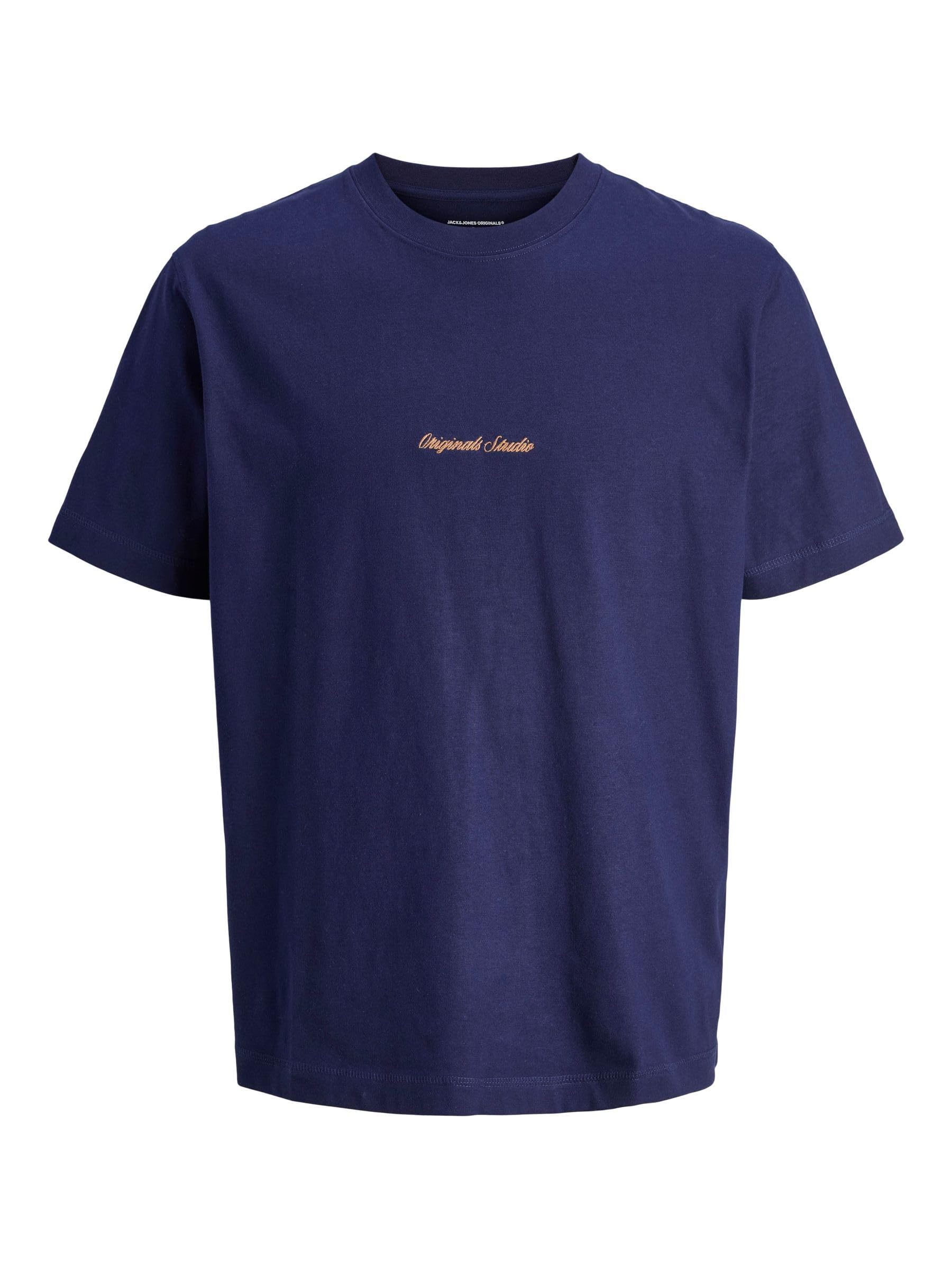 JACK & JONES Jornorrebro Emb Tee SS Crew Neck Noos, Ocean Cavern, S