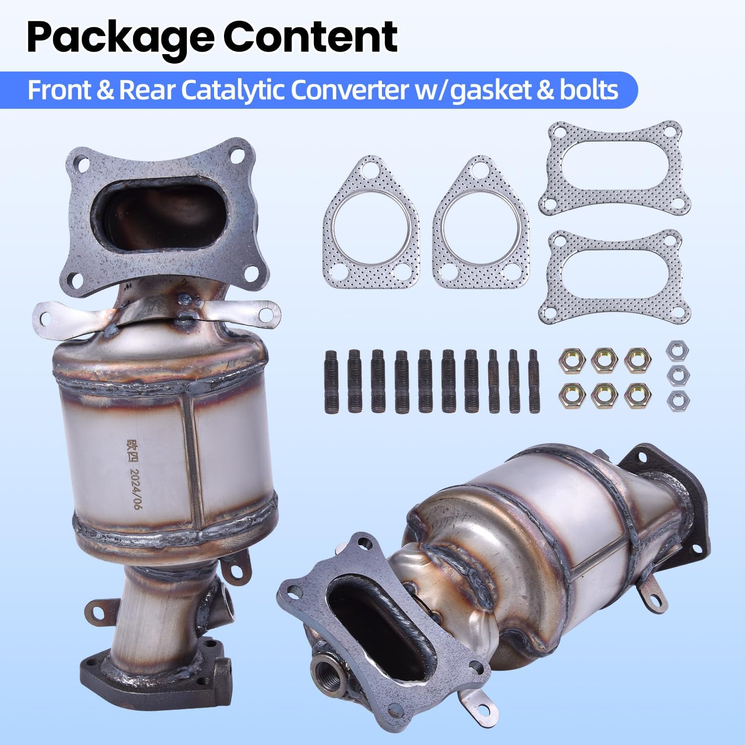 674-145 674-146 Front & Rear Catalytic Converter Compatible with Honda Accord, Pilot, Odyssey, Ridgeline, Crosstour, for A-cura MDX RDX TLX TSX TL ZDX RL 3.5L 3.7L