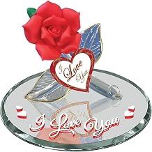 Glass Baron Red Rose I Love You