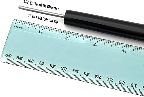Miniatura 2 de Herramienta de relleno de rodillo de cuentas de papel, punta de acero inoxidable de 1/8 "(3.17 mm) de diámetro, ranura de 1" a 1 1/8" de longitud en