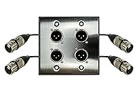 Vista 11 de Placa de pared XLR premium, sin soldadura, placa de pared de audio, para instalación de audio profesional (hembra a hembra 1 puerto)